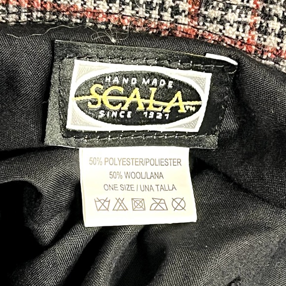 Scala Wool Blend Gray Plaid Bucket Hat Mens Unisex - Picture 4 of 4